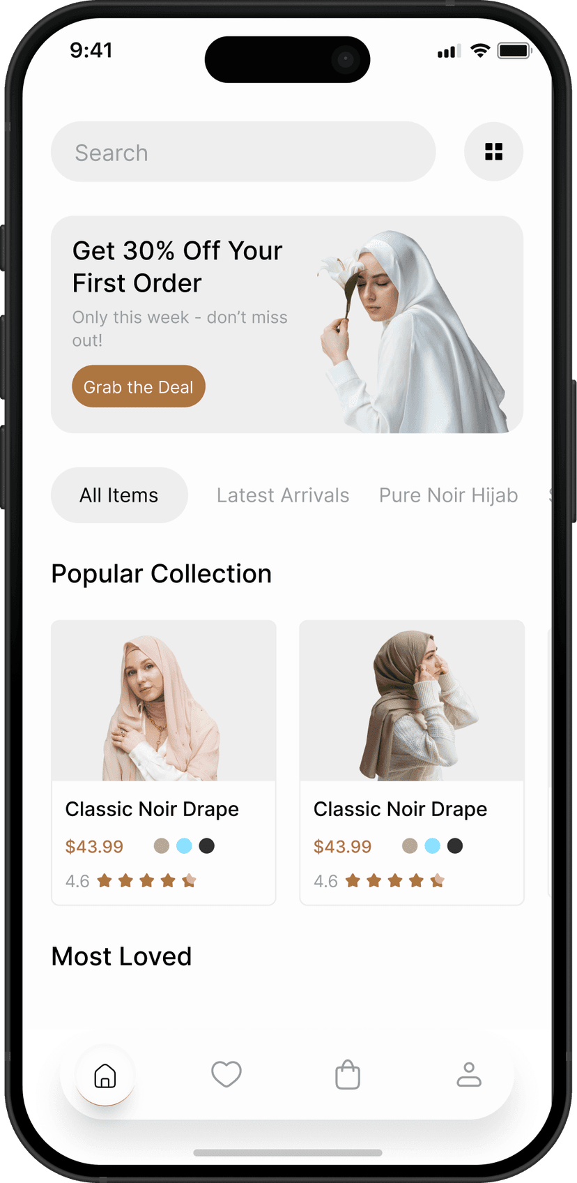 iPhone E-commerce App Mockup